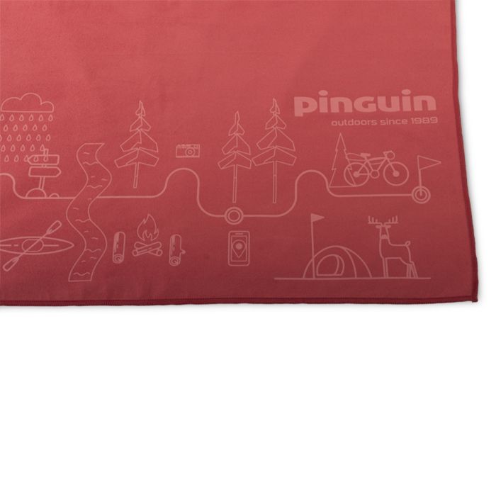 Ręcznik szybkoschnący Pinguin Micro Towel M Mapa 40x80 red || 'R\u0119cznik\u0020szybkoschn\u0105cy\u0020Pinguin\u0020Micro\u0020Towel\u0020M\u0020Mapa\u002040x80\u0020red'