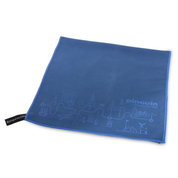 Ręcznik szybkoschnący Pinguin Micro Towel XL Mapa 75x150 navy blue