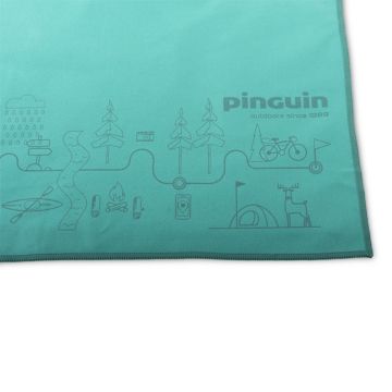 Ręcznik szybkoschnący Pinguin Micro Towel S Mapa 40x40 petrol